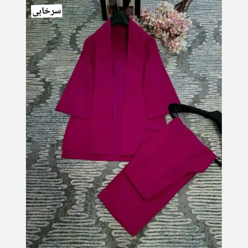 ست مانتو و شلوار طناز جنس میکرو کجراه درجه یک فری سایز