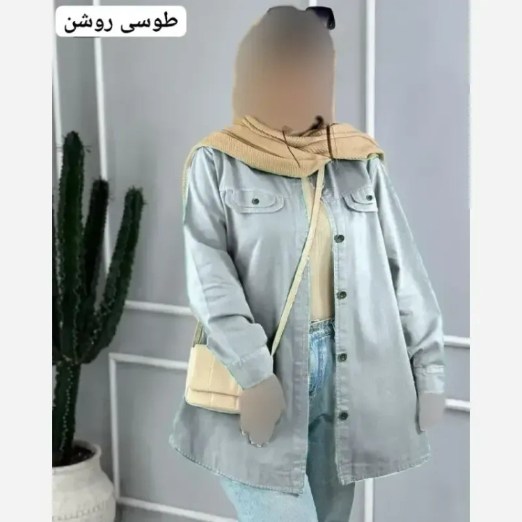 تونیک مانتویی کرسپو جلو دکمه دار مهریماه فری سایز