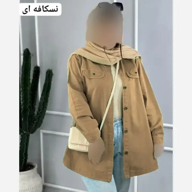 تونیک مانتویی کرسپو جلو دکمه دار مهریماه فری سایز