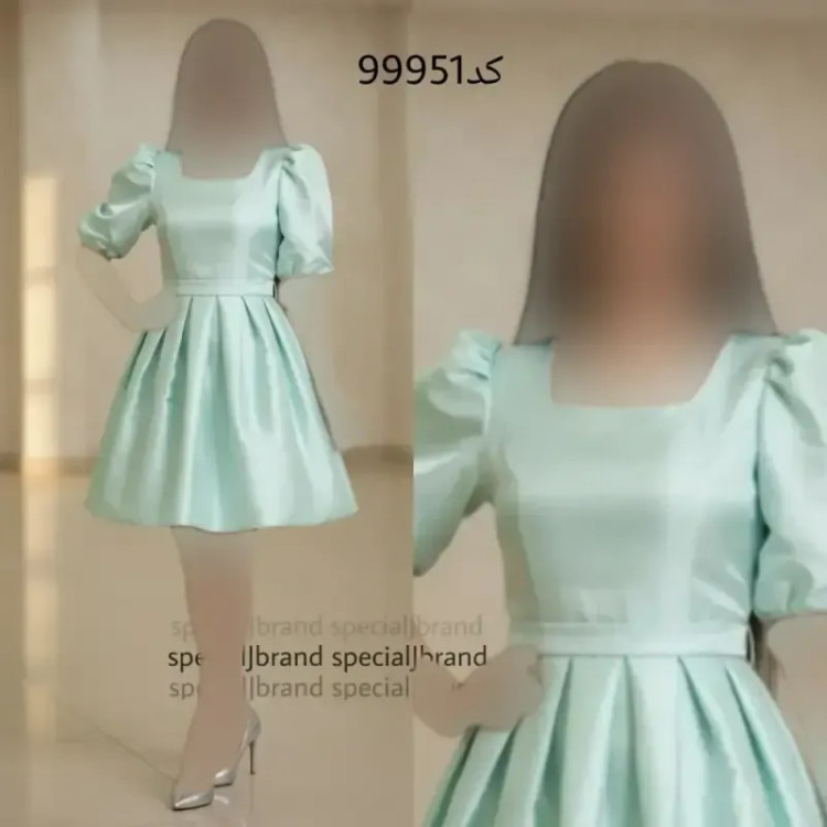 پیراهن عروسکی مجلسی سیتا جنس تافته با آستر و کمربند