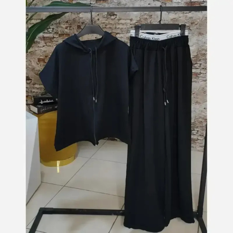 ست کراپ شلوار زنانه مدل ارینا پارچه پنبه گلکسی فریسایز 38 تا 44