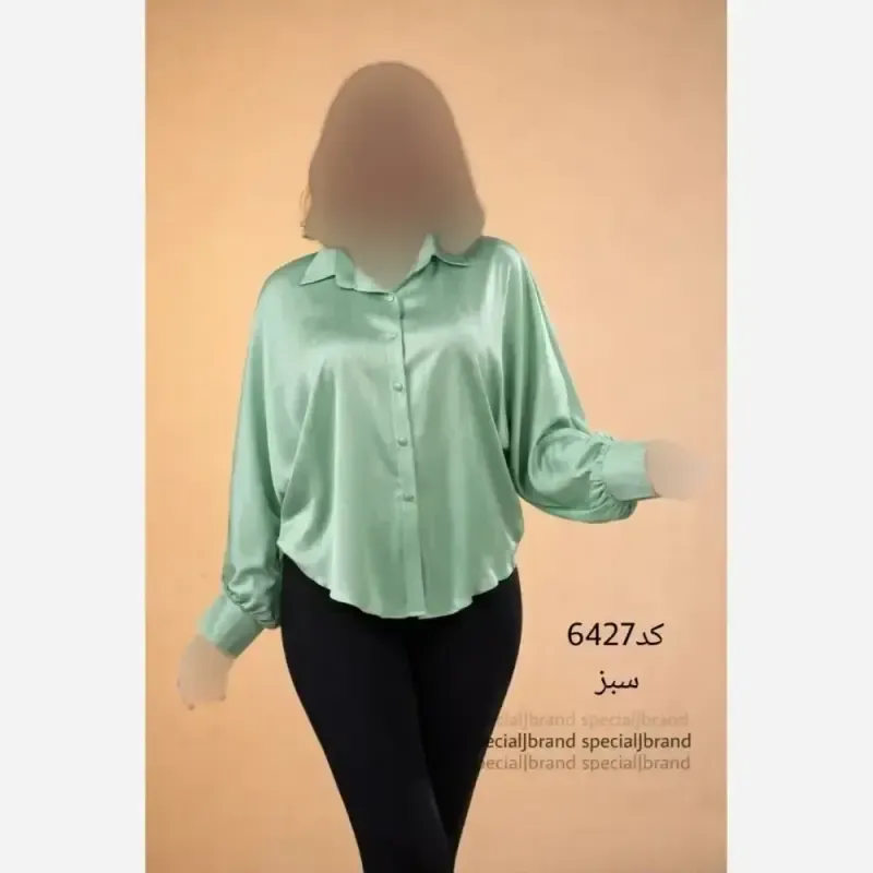 شومیز مارشال ابریشم لخت زنانه سایز 40 تا 46 رنگ مشکی سبز کرم بژ