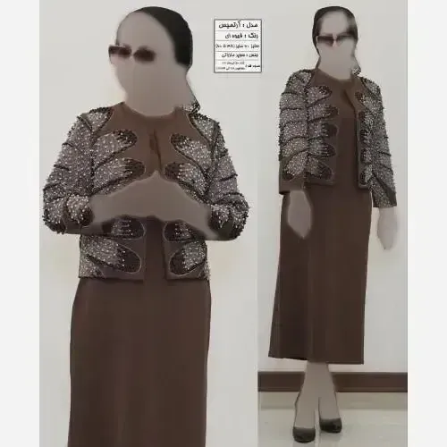 کت سارافون آرتمیس بیگ سایز جنس سوپر مازراتی و آستر نگین و مروارید پانچی