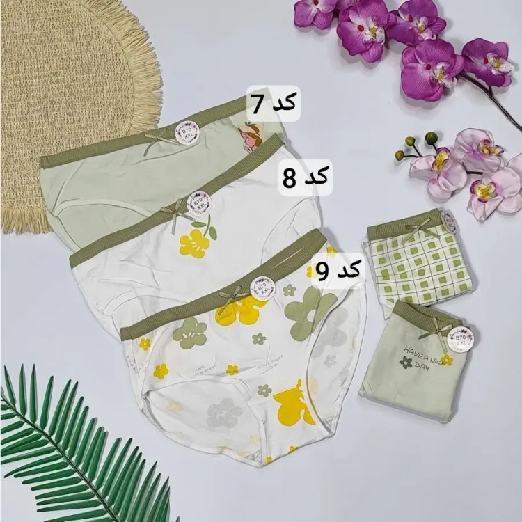 شورت نخی وارداتی سایز بزرگ XXL ضد حساسیت فاق دو لایه