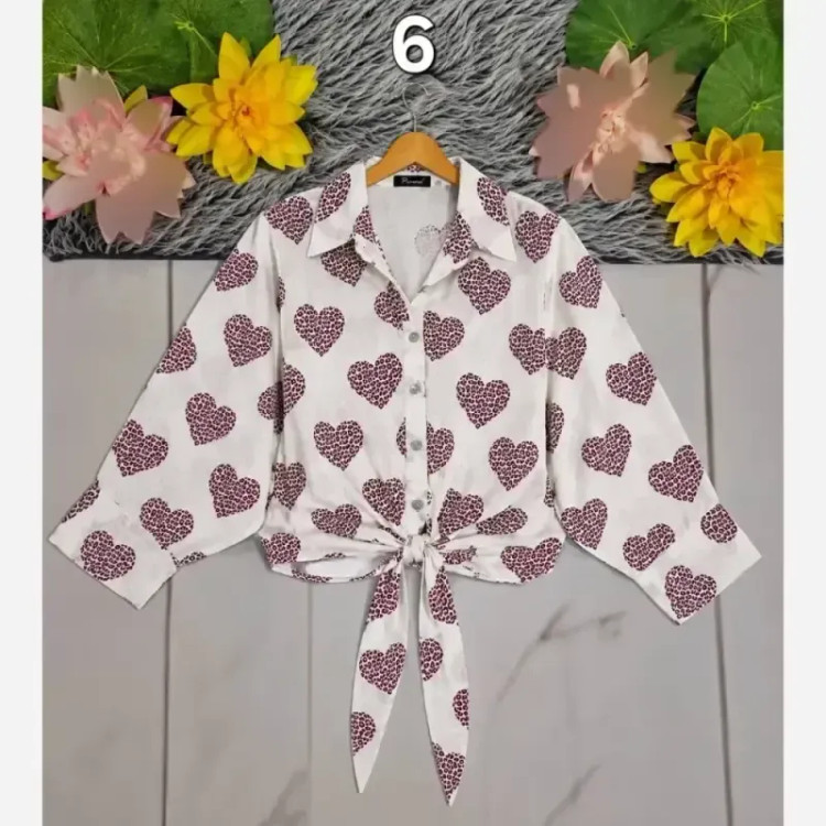 شومیز گره ای جنس الیزه درجه یک مناسب سایز 38 تا 50